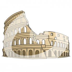 Das Colosseum in Außenansicht.