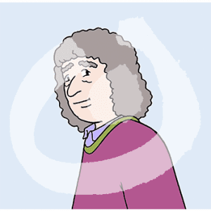 Portraitansicht einer alten Person.