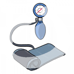 Ein Blutdruckmessgerät.