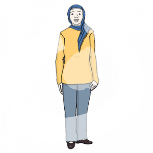 Eine Frau mit Hijab.