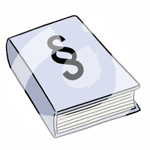 Ein Buch mit einem Paragraphenzeichen.