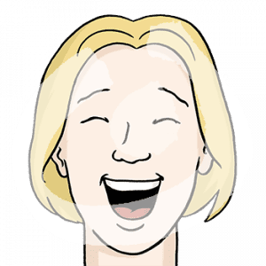 Portraitansicht einer glücklichen Frau.