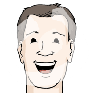 Portraitansicht eines glücklichen Mannes.