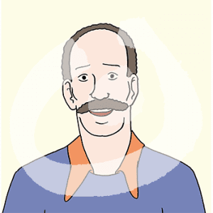 Portrait eines glücklichen Mannes.