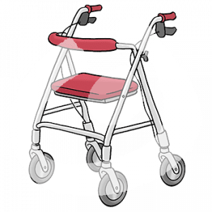 Ein Rollator.