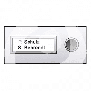 Eine Klingel mit zwei Namen auf dem Klingelschild.