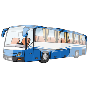 Außenansicht auf einen Reisebus.