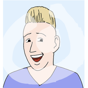 Portraitansicht eines fröhlichen Jungen mit offenem Mund.