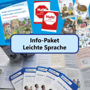 Foto von allen Materialien, die Teil vom Info-Paket sind